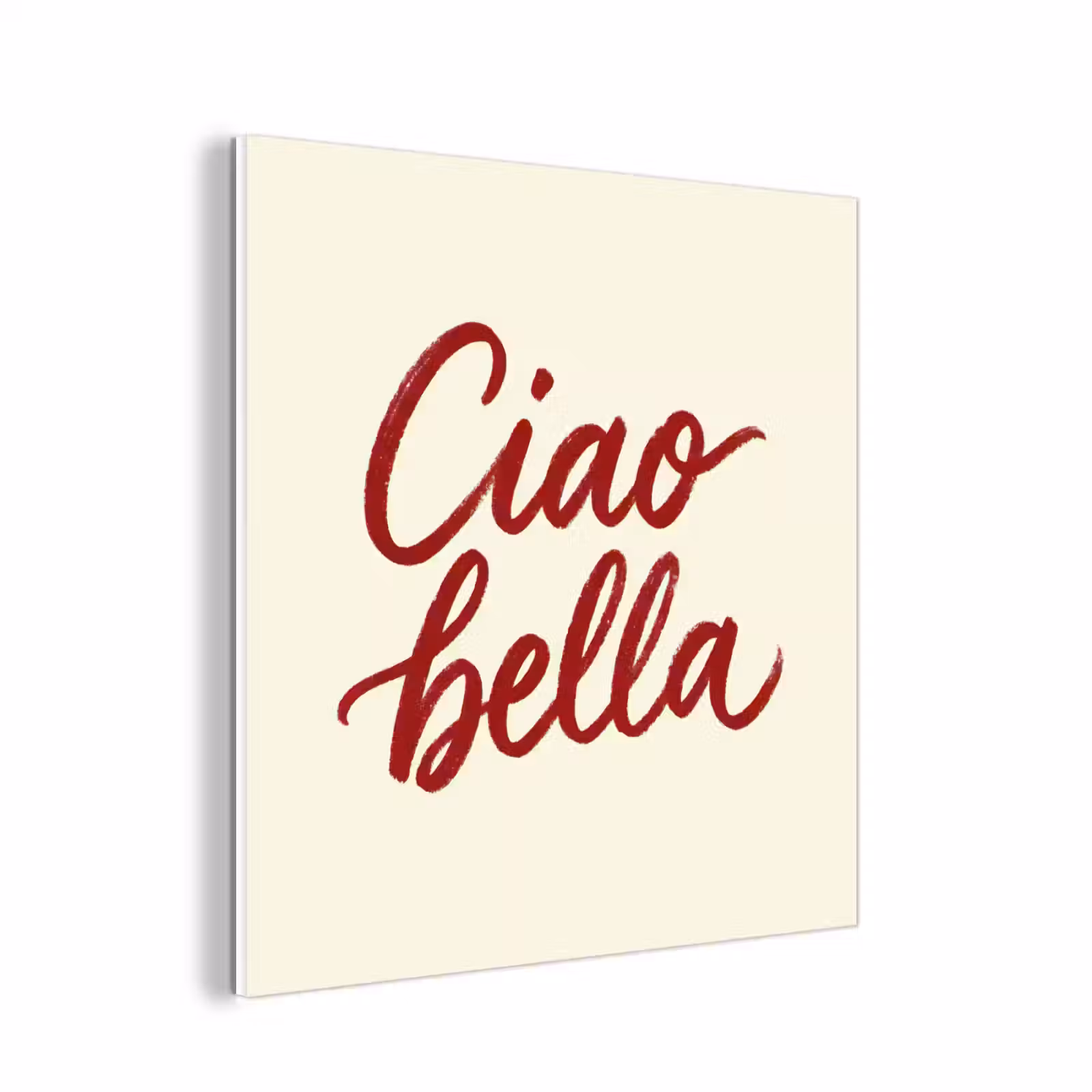 Forex - Ciao bella - Rood - Wit - Minimalistisch — 1