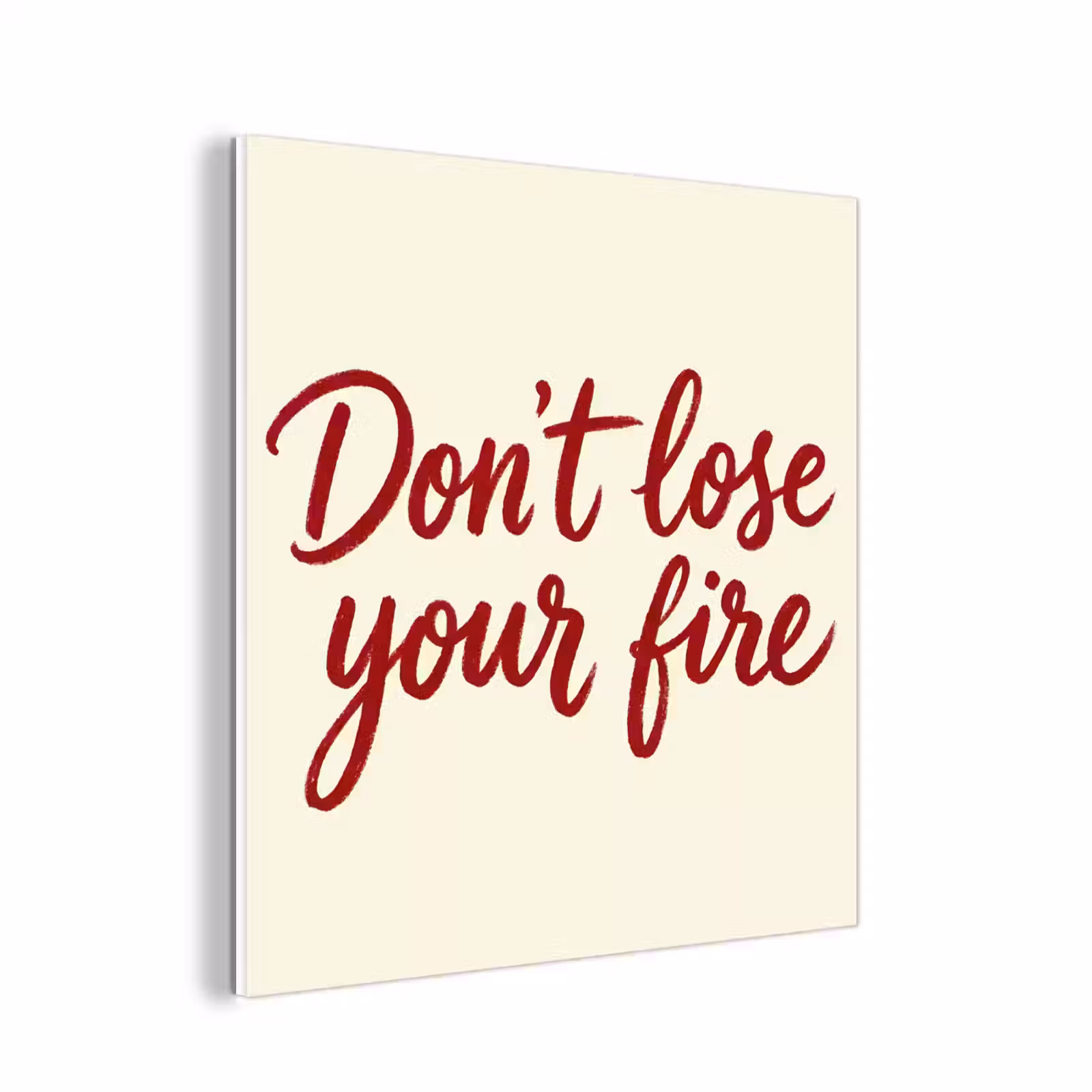 Forex - Don't lose your fire - Rood - Wit - Minimalistisch — 1