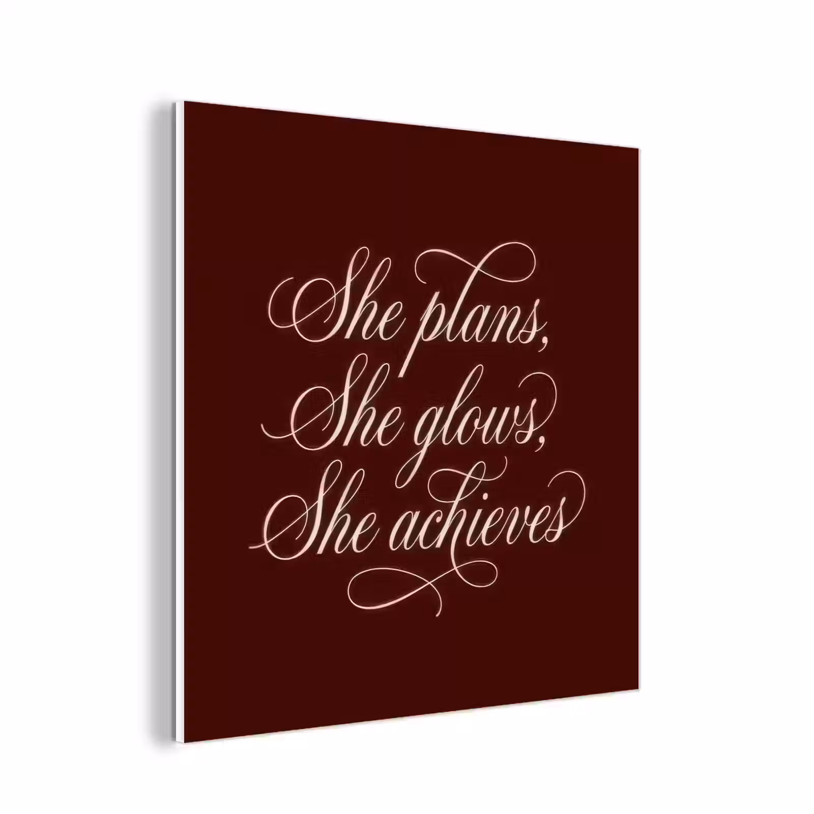 Forex - She plans she glows she achieves - Rood - Cursief — 1