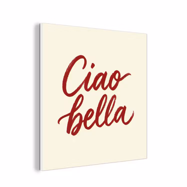 Forex - Ciao bella - Rood - Wit - Minimalistisch — 1