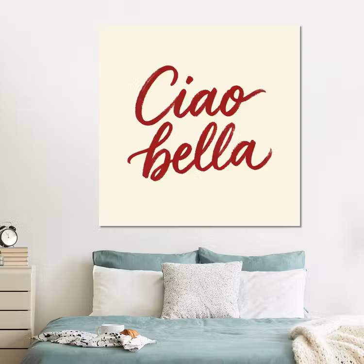 Forex - Ciao bella - Rood - Wit - Minimalistisch — 2