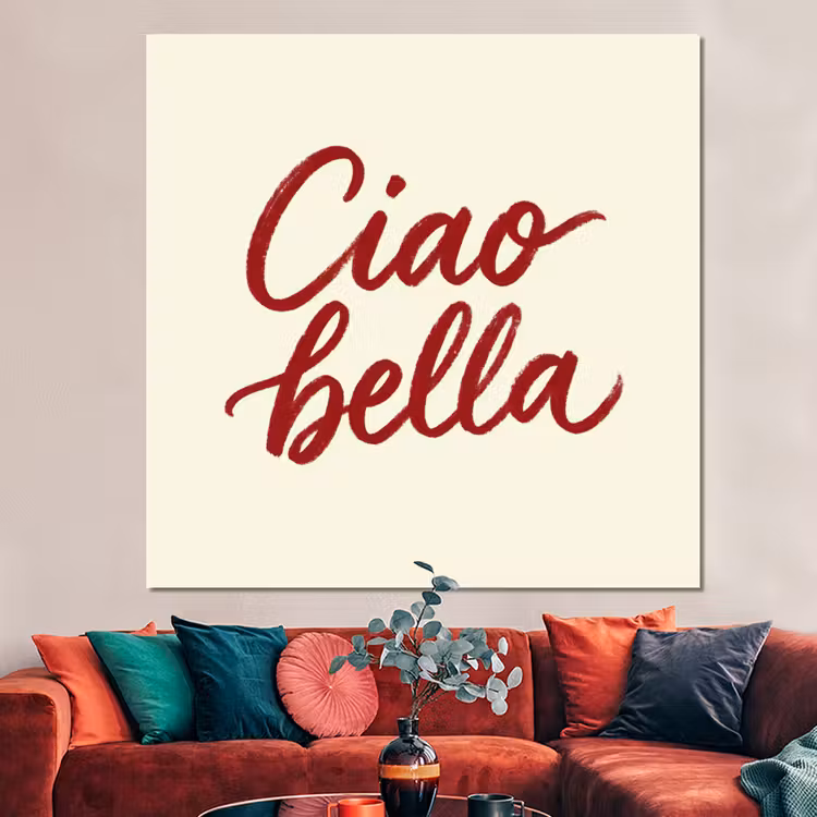 Forex - Ciao bella - Rood - Wit - Minimalistisch — 3