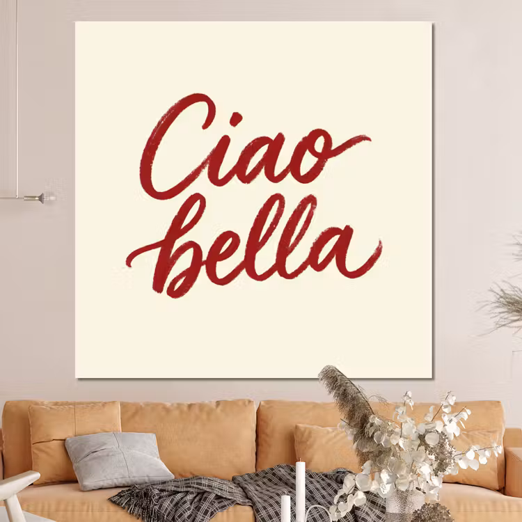 Forex - Ciao bella - Rood - Wit - Minimalistisch — 4