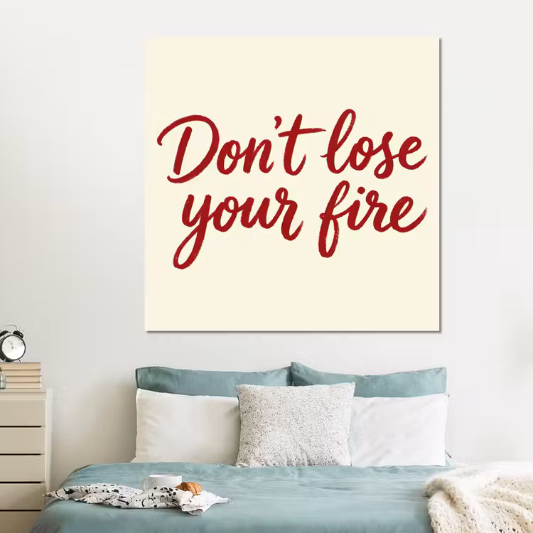 Forex - Don't lose your fire - Rood - Wit - Minimalistisch — 2