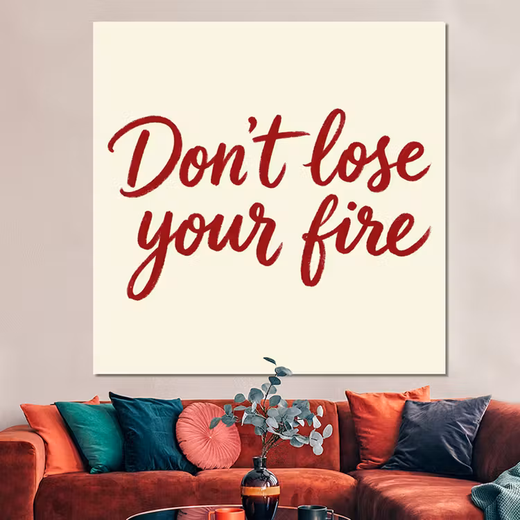 Forex - Don't lose your fire - Rood - Wit - Minimalistisch — 3