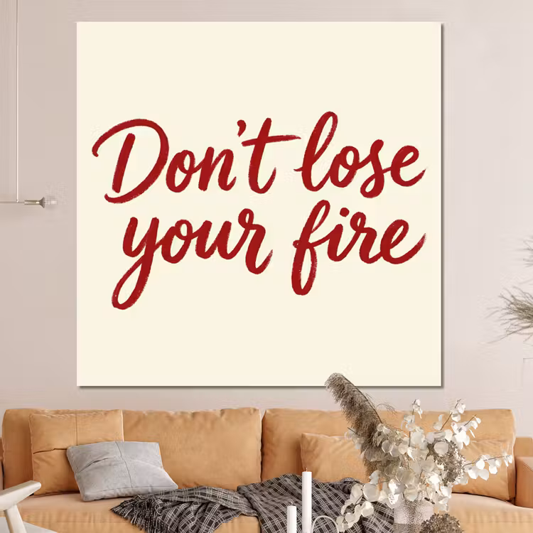 Forex - Don't lose your fire - Rood - Wit - Minimalistisch — 4