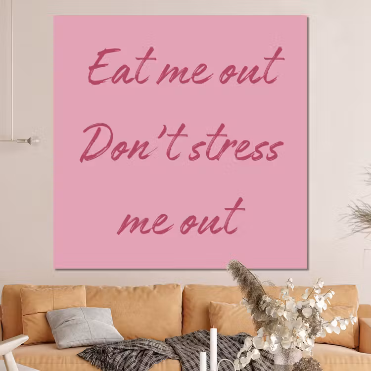 Forex - Eat me out don't stress me out - Roze - Handgeschreven — 4