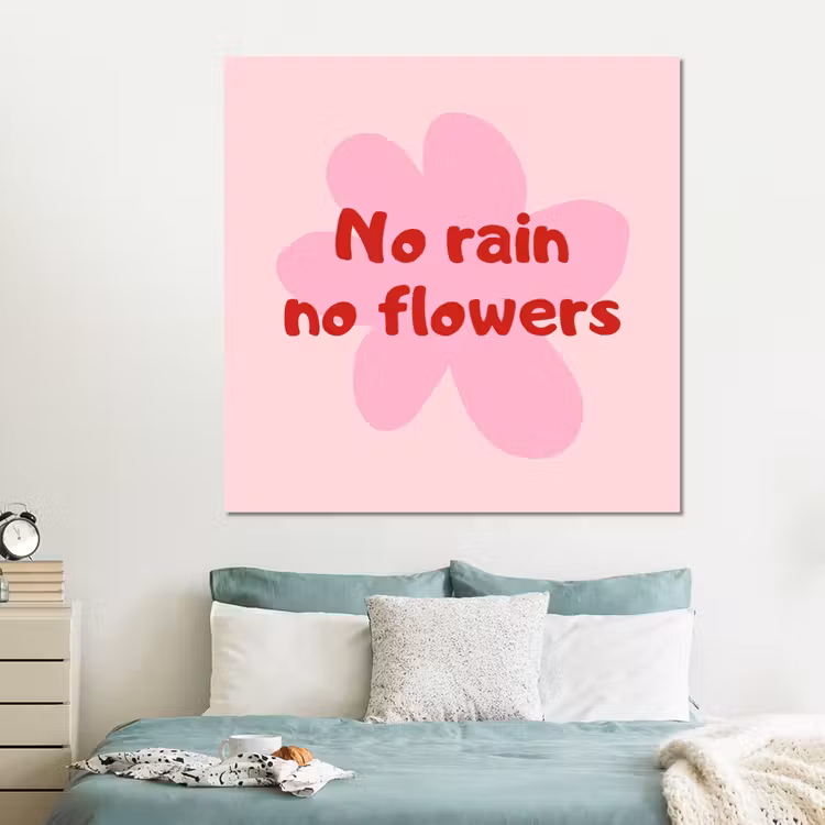 Forex - No rain no flowers - Bloem - Roze — 2