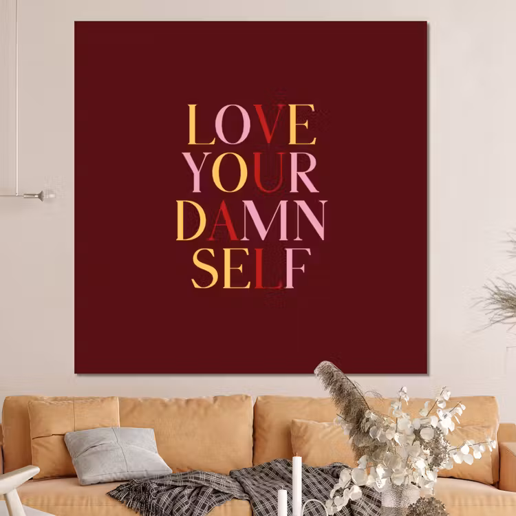 Forex - Love your damn self - Kleurrijk - Bordeaux — 4
