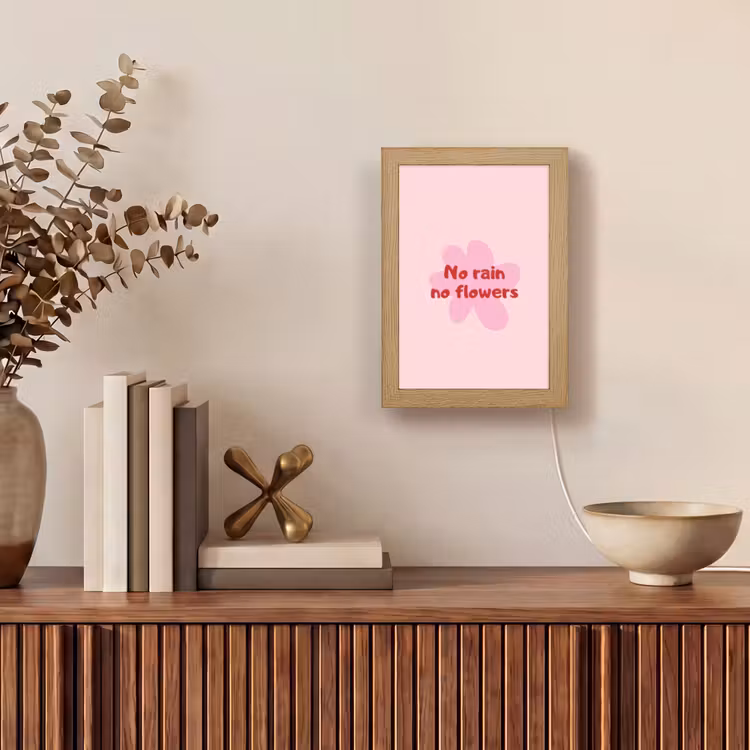 Tafellamp - No rain no flowers - Bloem - Roze — 4