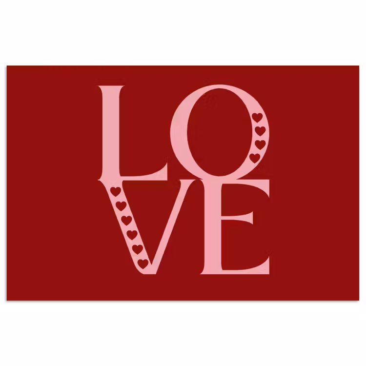 Poster - Love - Rood - Hatjes — 1