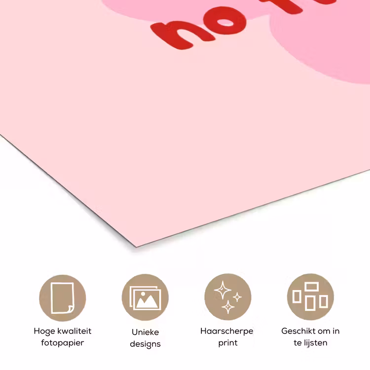 Poster - No rain no flowers - Bloem - Roze — 5