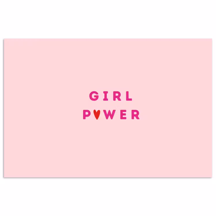Poster - Girl power - Roze - Hartje — 1