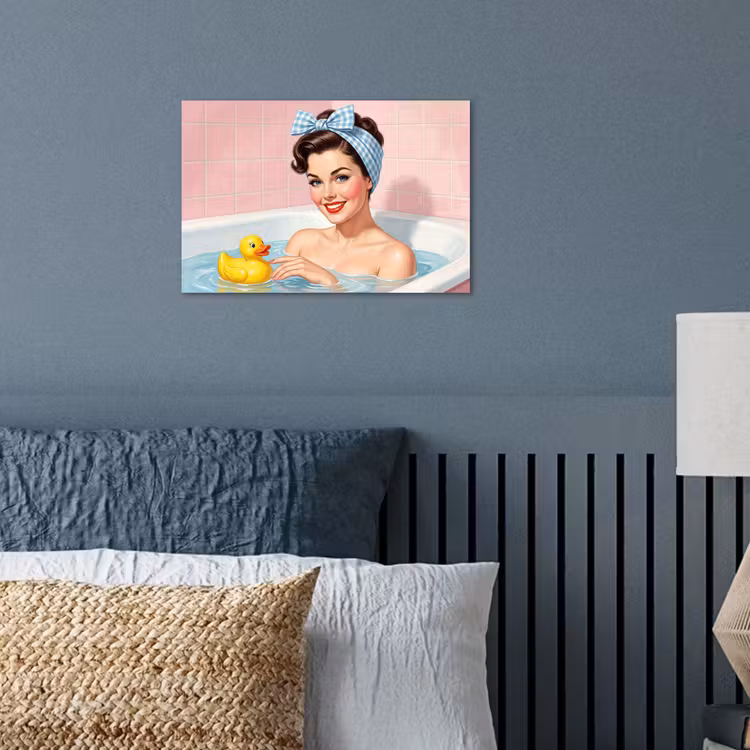 Poster - Badkamer - Eend - Blauw — 3