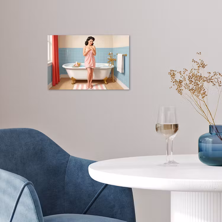 Poster - Badkamer - Vrouw - Roze — 4