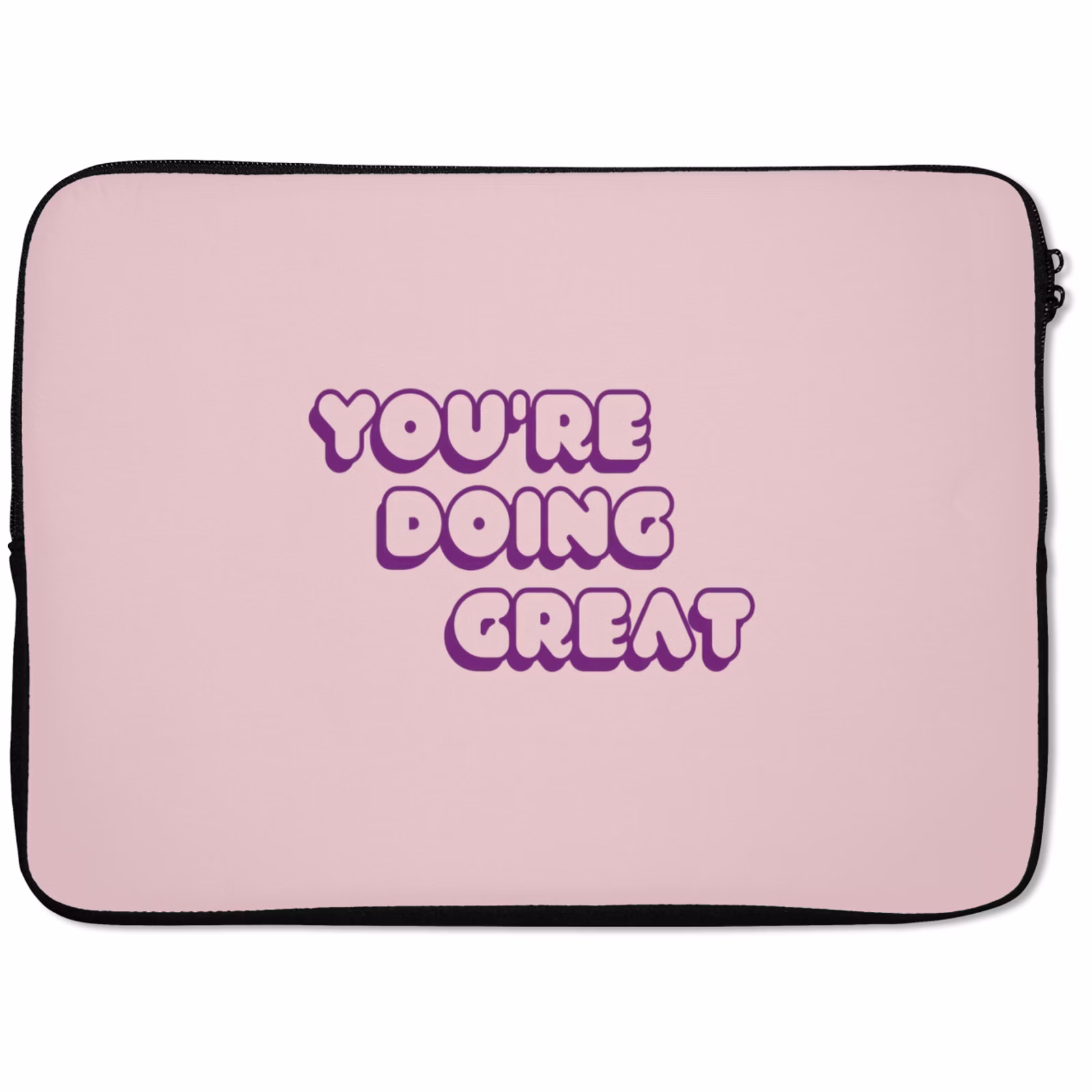 Laptophoes - You're doing great - Roze - Bubble letters — 1