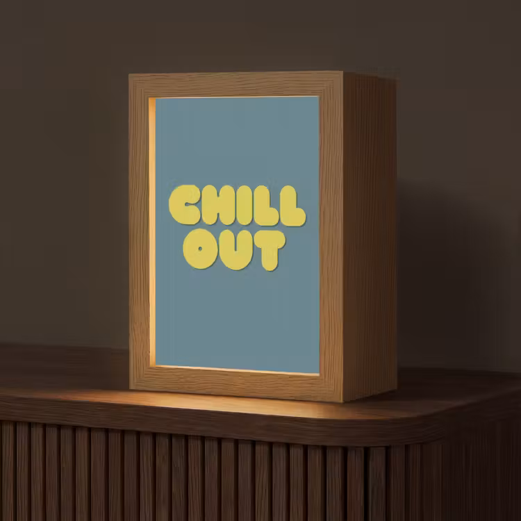 Tafellamp - Chill out - Geel - Blauw
