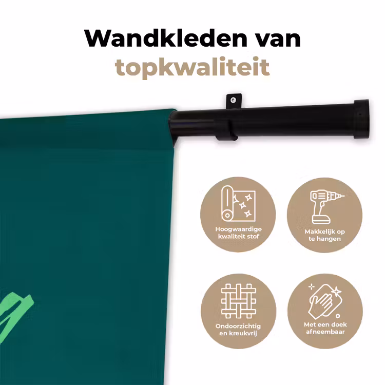 Wandkleed - c'est la fucking vie - Groen - Handgeschreven — 3