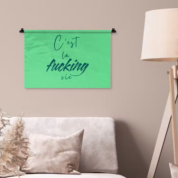 Wandkleed - C'est La Fucking Vie Lichtgroen — 2
