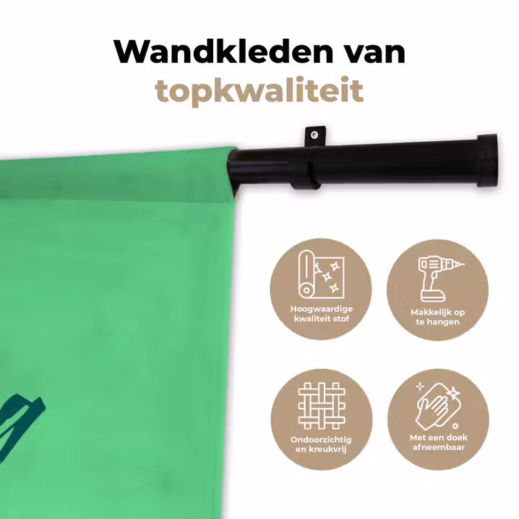 Wandkleed - C'est La Fucking Vie Lichtgroen — 3