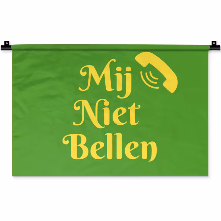 Wandkleed - Mij Niet Bellen Groen — 1