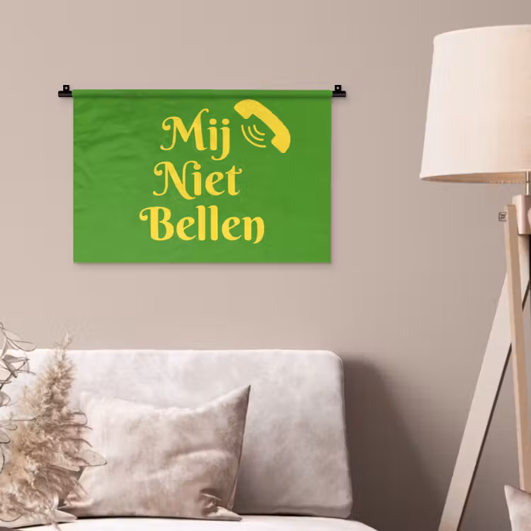 Wandkleed - Mij Niet Bellen Groen — 2