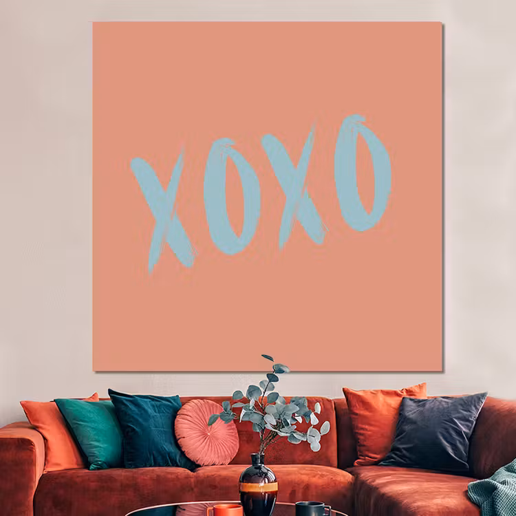 Forex - XOXO - Blauw - Perzikkleur — 3