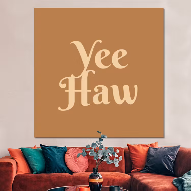 Forex - Yee haw - Bruin - Minimalistisch — 3