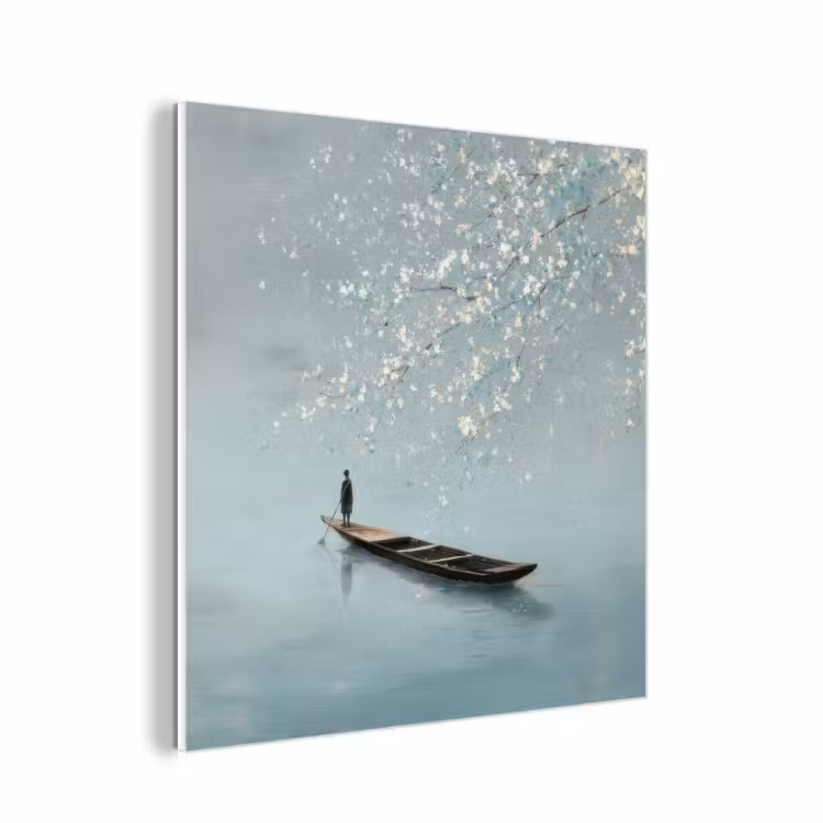Forex - Bloesems - Minimalistisch - Wateroppervlak - Boot — 1