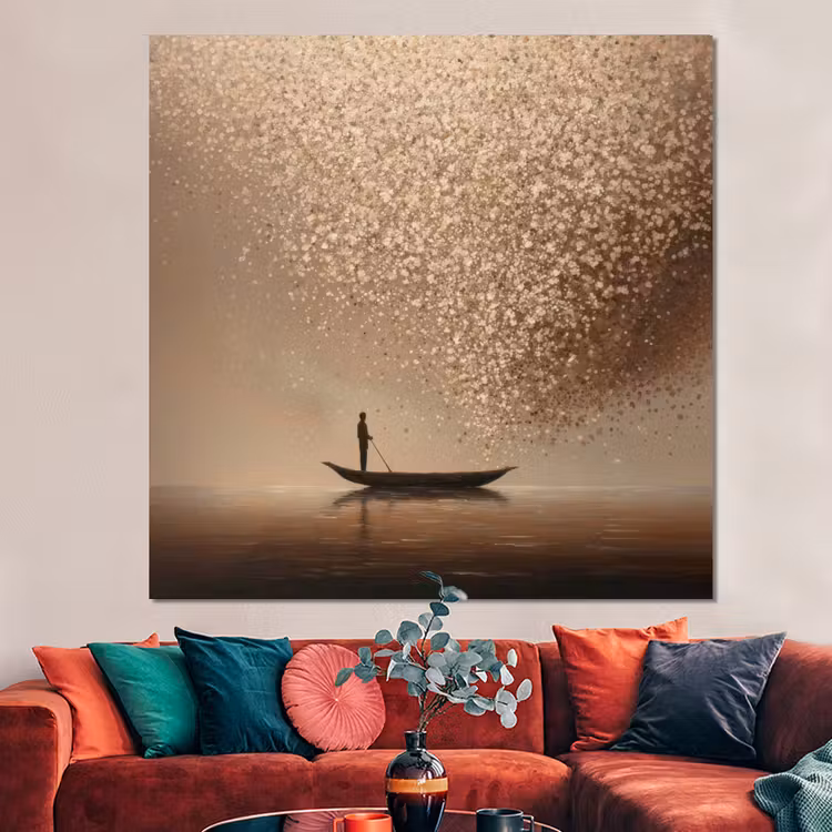Forex - Bootje - Blaadjes - Goud - Water — 3