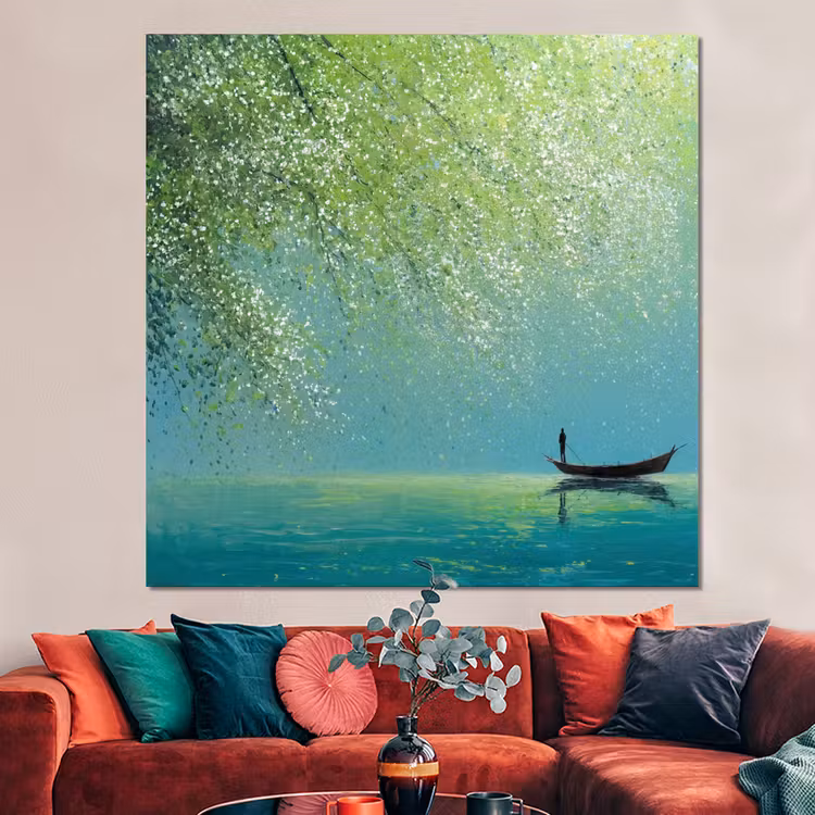 Forex - Bootje - Water - Bladeren - Bloesems — 3
