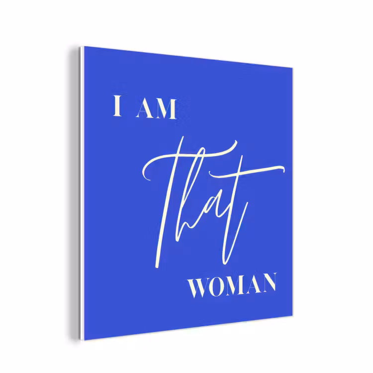 Forex - Blauw - I am that woman - Sierlijk - Minimalistisch — 1