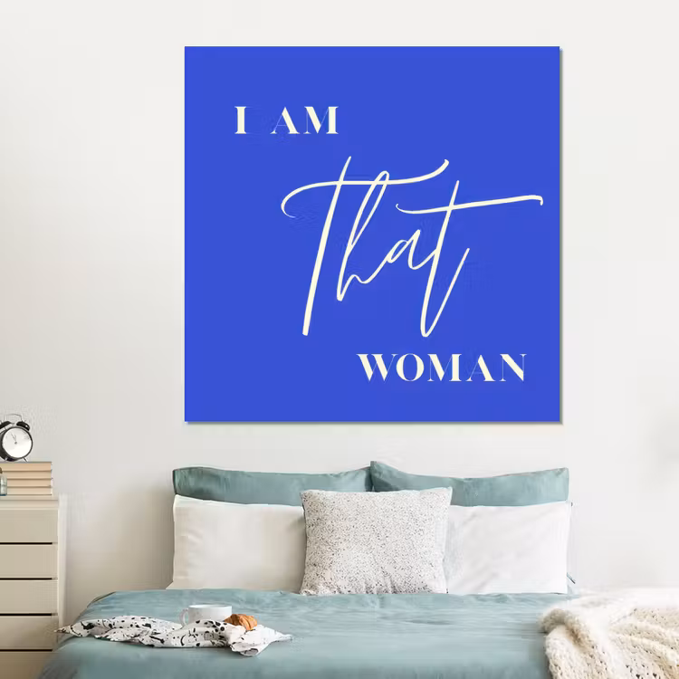 Forex - Blauw - I am that woman - Sierlijk - Minimalistisch — 2