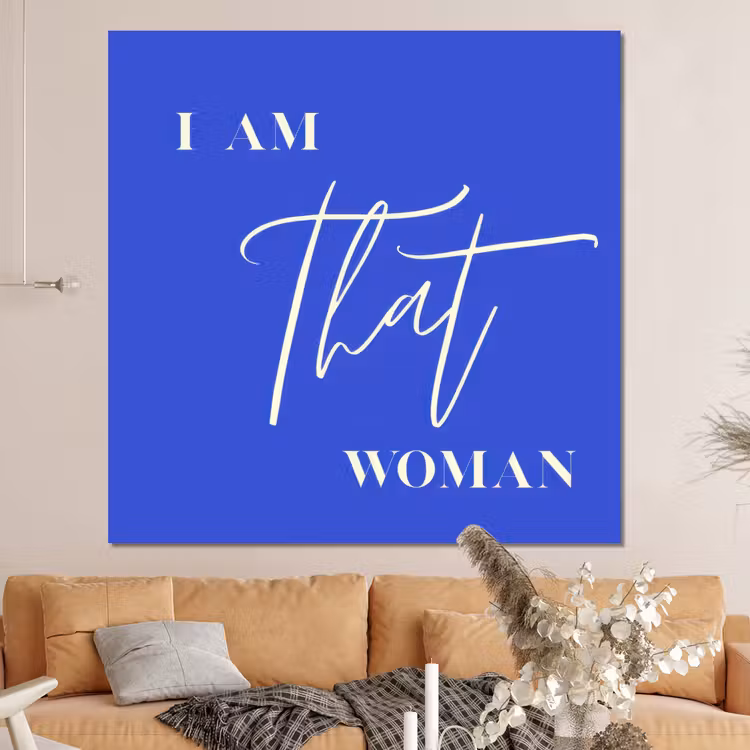 Forex - Blauw - I am that woman - Sierlijk - Minimalistisch — 4