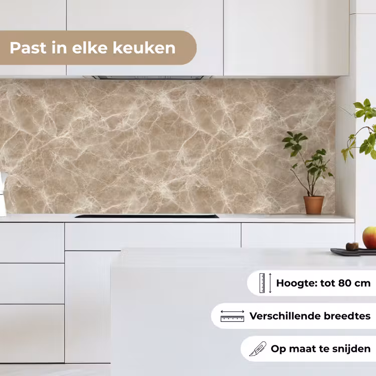 Keuken achterwand - Bruin - Kristaladers - Marmer — 4