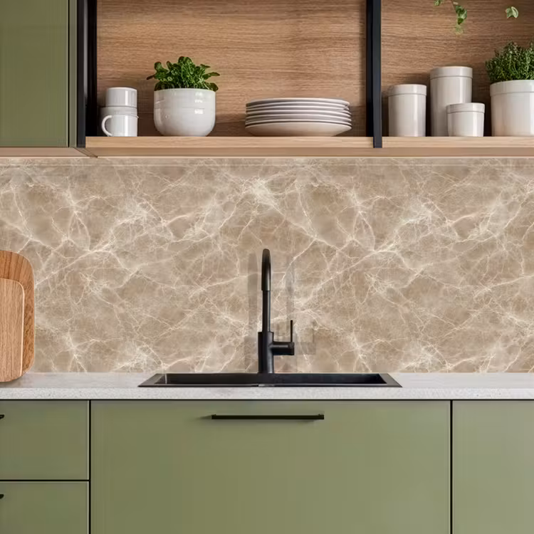 Keuken achterwand - Bruin - Kristaladers - Marmer — 5