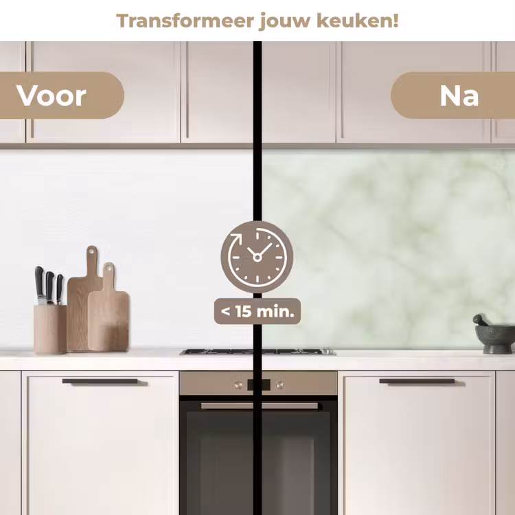 Keuken achterwand - Groen - Marmer - Aders — 2
