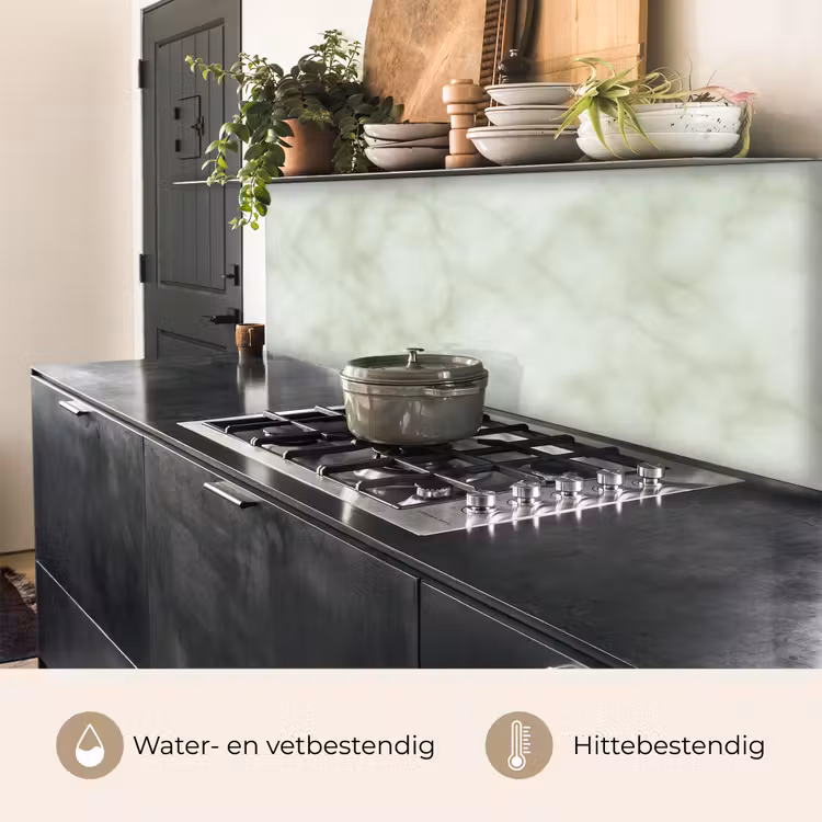 Keuken achterwand - Groen - Marmer - Aders — 3