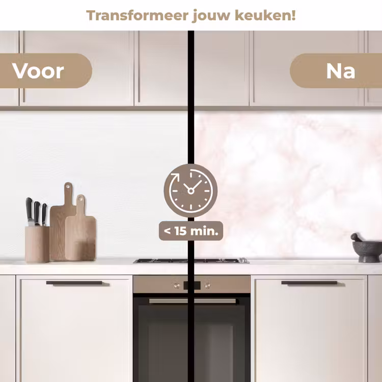 Keuken achterwand - Wolkenstructuur - Roze - Marmer — 2