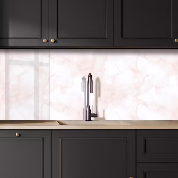 Keuken achterwand - Wolkenstructuur - Roze - Marmer — 6