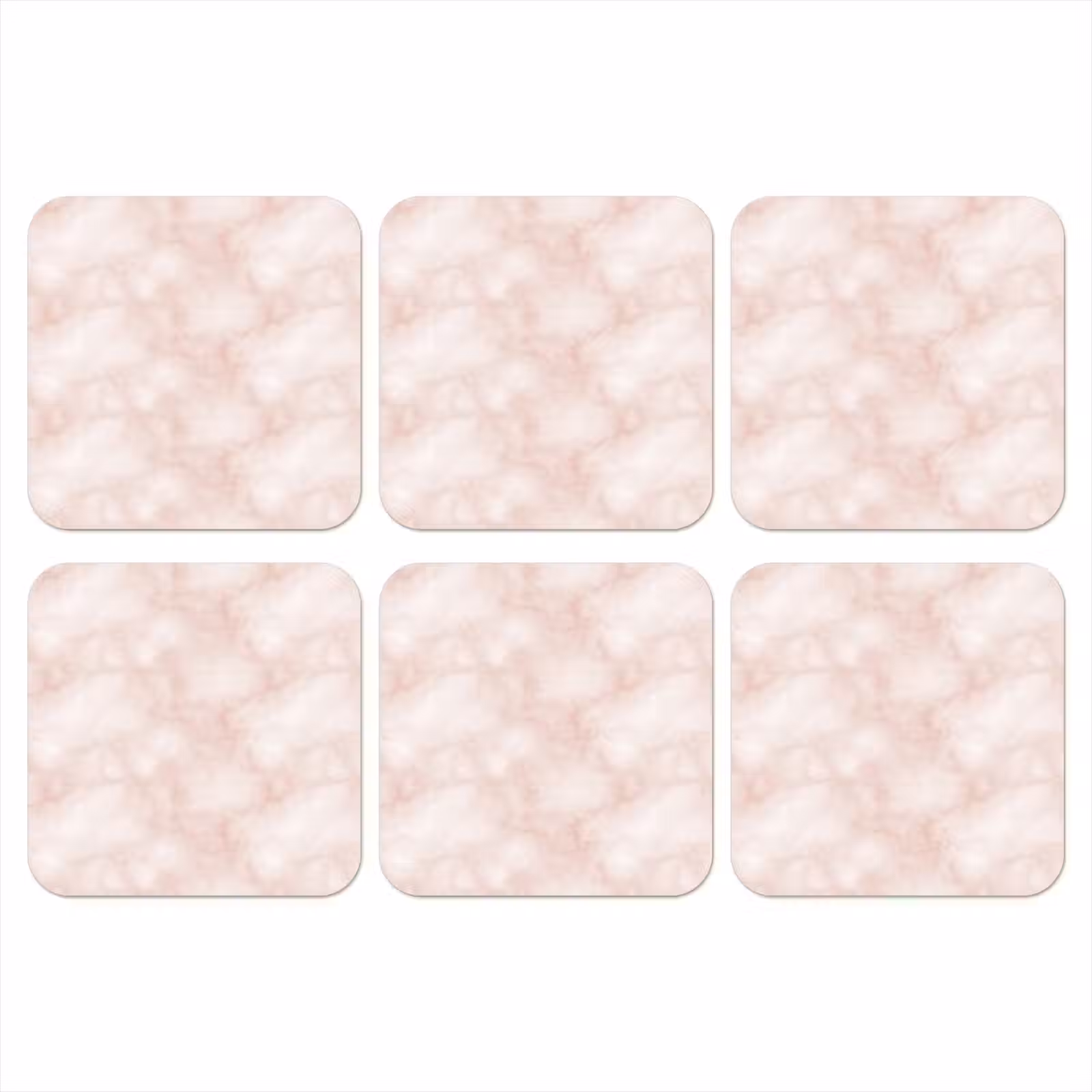 Onderzetter - Roze - Marmer - Crème — 1