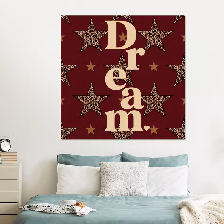 Forex - Sterren - Luipaardprint - Dream - Bordeaux — 2