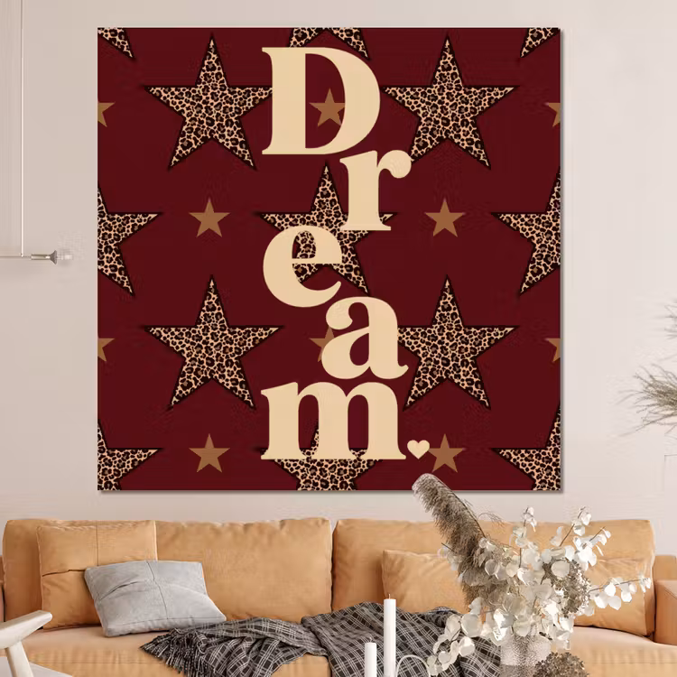 Forex - Sterren - Luipaardprint - Dream - Bordeaux — 4