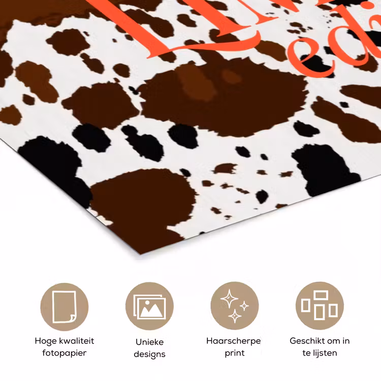 Poster - Koeienprint - Limited edition - Rood — 5