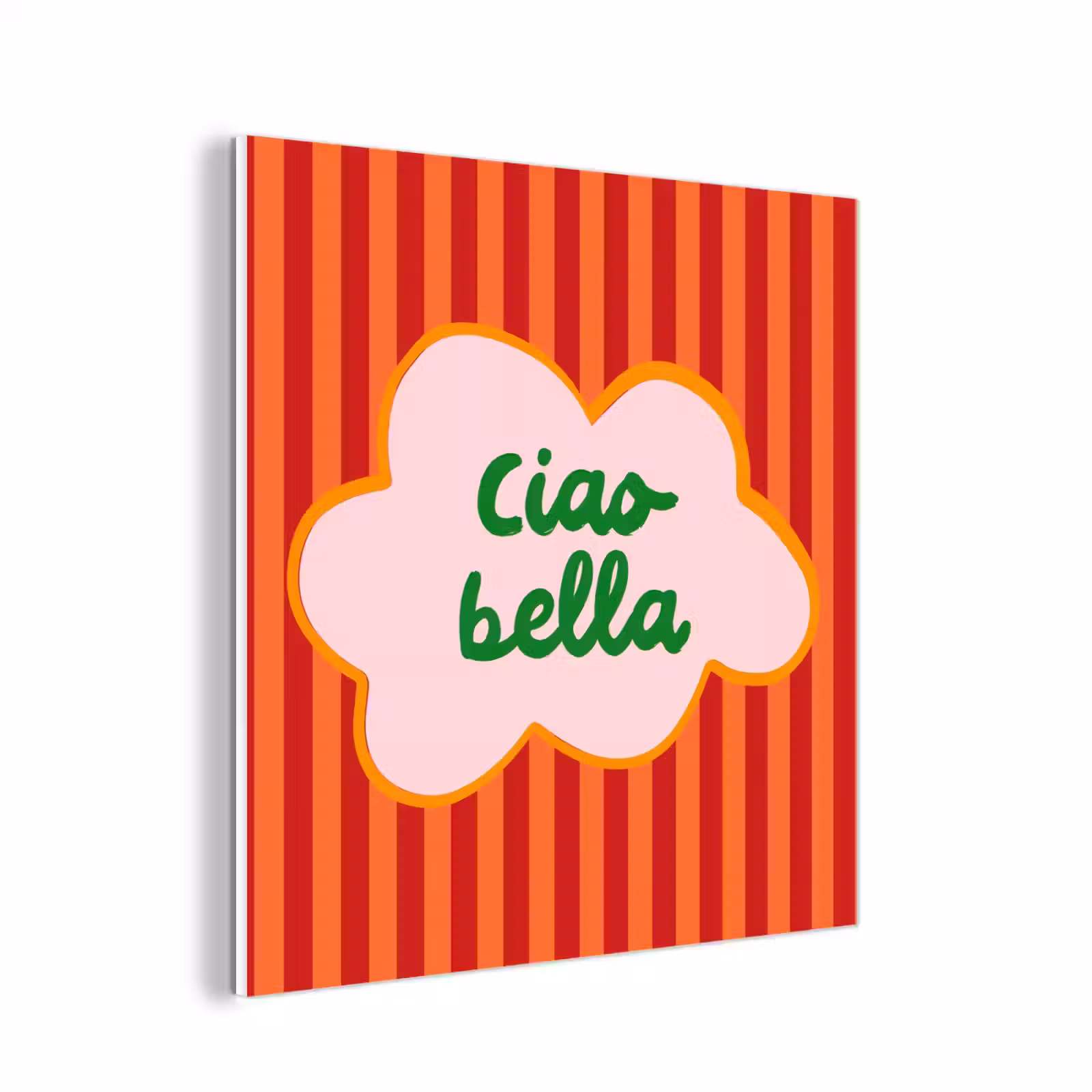 Forex - Ciao bella - Tekstwolk - Strepen - Oranje — 1