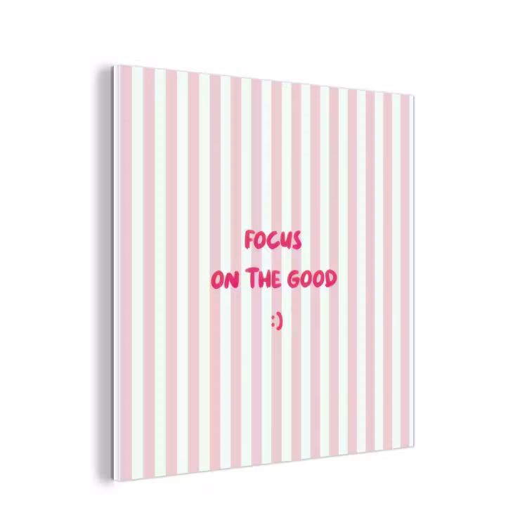 Forex - Focus on the good - Strepen - Roze - Smiley — 1