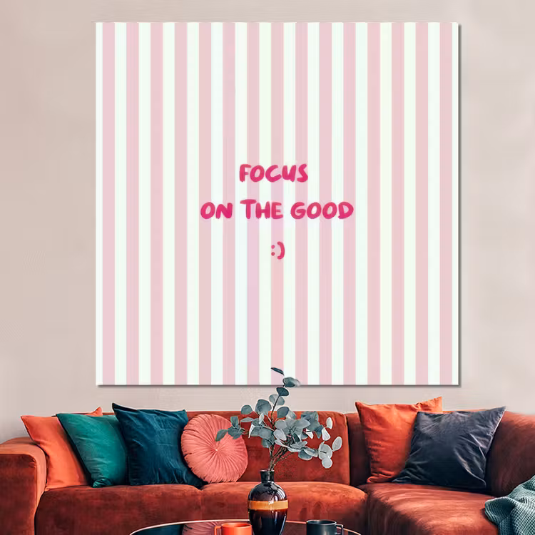 Forex - Focus on the good - Strepen - Roze - Smiley — 3