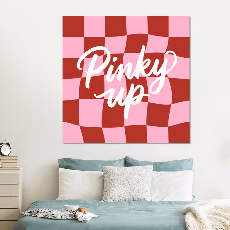 Forex - Pinky up - Geblokt - Bordeauxrood — 2
