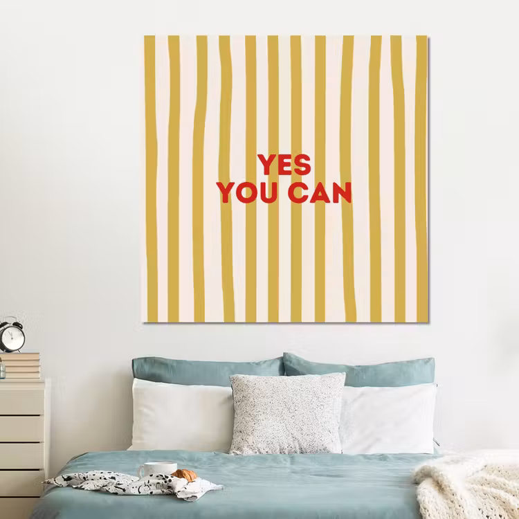 Forex - Strepen - Abstract - Yes you can - Rood — 2
