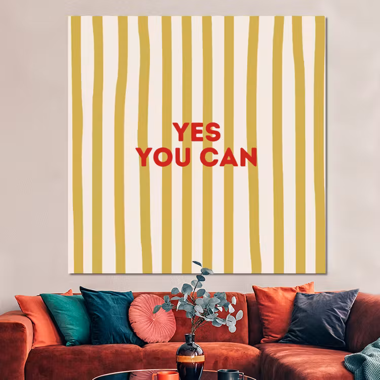 Forex - Strepen - Abstract - Yes you can - Rood — 3